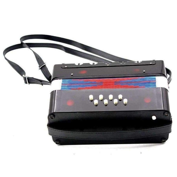 Planet Gates 17-Key 8 Bass Mini Accordion Musical Toy for Educational Musical Instrument Simulation Learning Concertina Rhythm Band for Kids