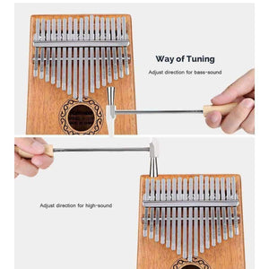 Planet Gates 17 Keys Kalimba Thumb Piano High-Quality Wood Mahogany Body Musical Instrument With Learning Book Tune Hammer
