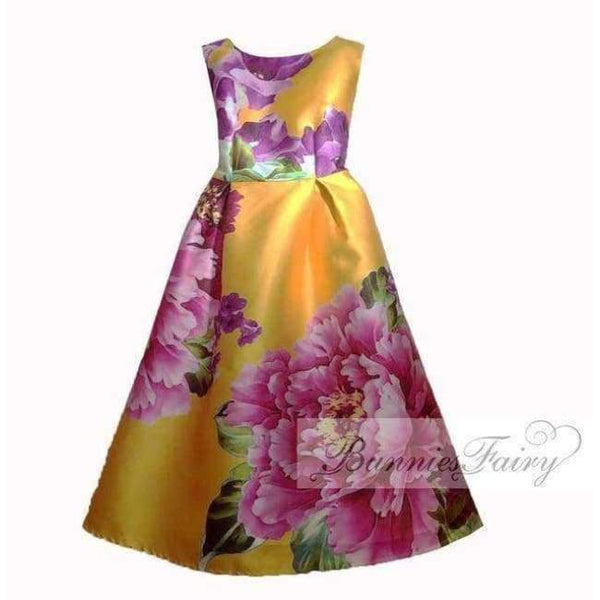 Planet Gates 17 / L Celebrity-inspired Women Elegant Vintage Retro Flower Floral Print Vest Dresses Sleeveless O-Neck Vestido de Fiesta