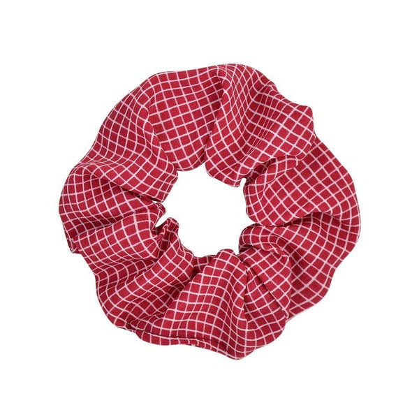 Women Vintage Hair Scrunchie Dot Plaid Hair Rope Girls Elastic Hair Band Ponytail Holder Striped Rubber Band Hair Accessories