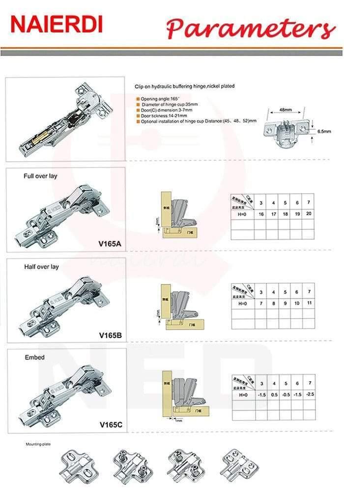 Planet Gates 175 Degree Hydraulic Buffer Hinge Rustless Iron Buffer Soft Close Cabinet Cupboard Door Hinges For Furniture Hinge