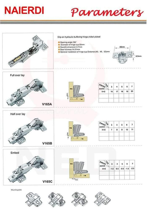 Planet Gates 175 Degree Hydraulic Buffer Hinge Rustless Iron Buffer Soft Close Cabinet Cupboard Door Hinges For Furniture Hinge