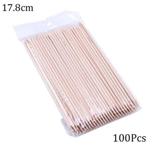 Planet Gates 178 mm 50/100 Wooden Cuticle Pusher Remover Nail Art Design Orange Wood Sticks Rhinestones Dotting Removal Manicure Pedicure Care Tools