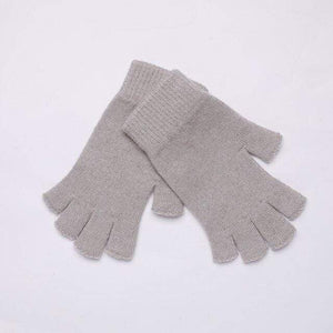 Planet Gates 17Camel / Elastic Sparsil Women Men Half Finger Cashmere Glove Short Wool Knitted Wrist Mitten Winter Warm Unisex Wool Stretch Fingerless Gloves