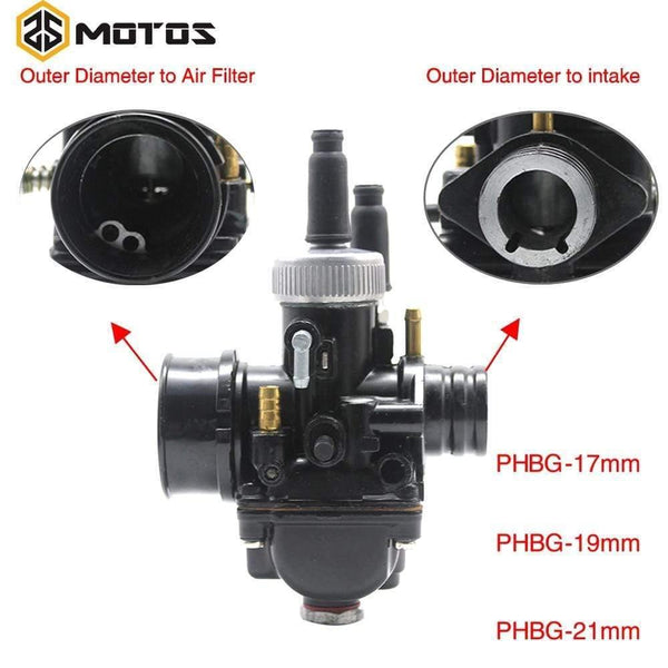Planet Gates 17mm 19mm 21mm Dellorto PHBG DS Black Racing Carburetor Carb DIO JOG 50cc 90cc BWS100 for Puch Yamaha Zuma Motorcycle