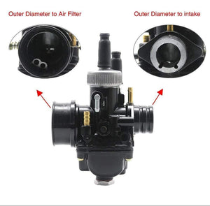 Planet Gates 17mm 19mm 21mm Dellorto PHBG DS Black Racing Carburetor Carb DIO JOG 50cc 90cc BWS100 for Puch Yamaha Zuma Motorcycle