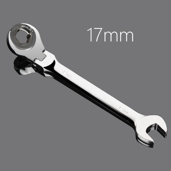 Planet Gates 17mm Activity Fixed Or Active Dual-Use Fast Plum Opening Ratchet Spanners Pipe Wrench 72 Tooth Chrome Vanadium Alloy Steel Car Repair Tools
