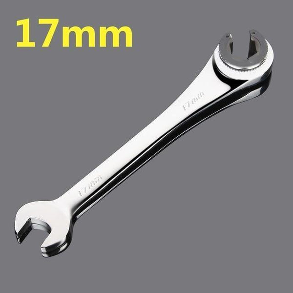 Planet Gates 17mm Fixed Models Fixed Or Active Dual-Use Fast Plum Opening Ratchet Spanners Pipe Wrench 72 Tooth Chrome Vanadium Alloy Steel Car Repair Tools