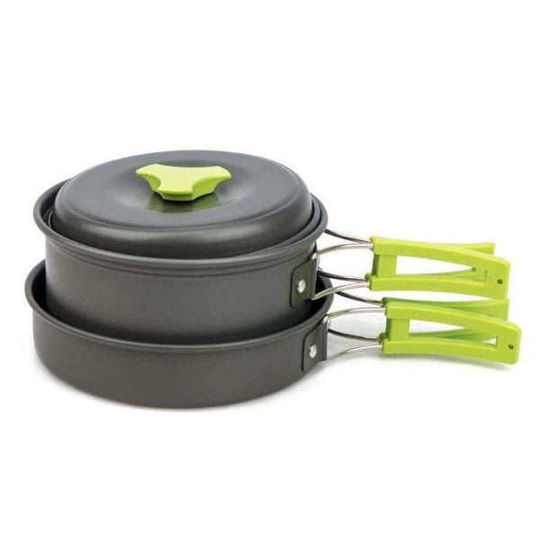 Planet Gates 17Pcs Camping Cookware Mess Kit Lightweight & Durable Backpacking Gear & Hiking Outdoors Bug Out Bag Cooking Equipment Cookset