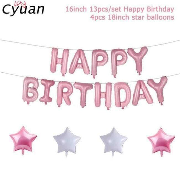 Planet Gates 17pcs foil balloons Unicorn Party Disposable Tableware Set Kids Birthday Party Paper Cup Plate Hat 1st First Birthday Party Decor Supplies