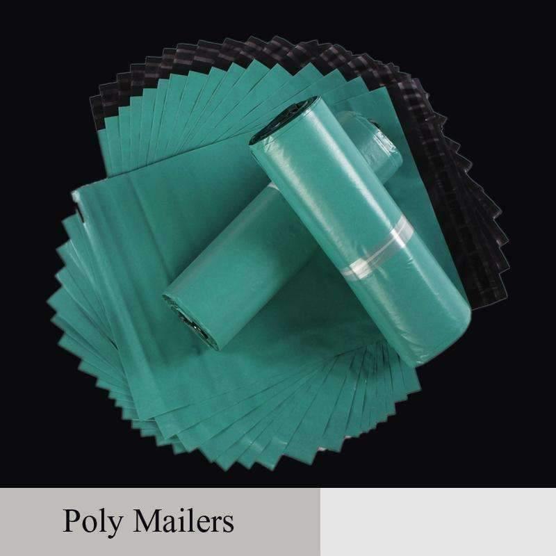 Planet Gates 17x30cm 100pcs Green Mail Packaging Poly Mailer Package Shipping Plastic Mailing Bag By Envelope Courier Wholesale Bulk Self-Adhesive Supplies