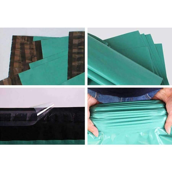 Planet Gates 17x30cm 100pcs Green Mail Packaging Poly Mailer Package Shipping Plastic Mailing Bag By Envelope Courier Wholesale Bulk Self-Adhesive Supplies