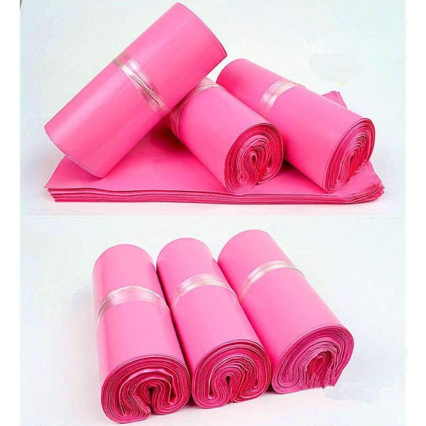 Planet Gates 17x30cm 100pcs Mail Packaging Poly Mailer Package Shipping Plastic Mailing Bag By Envelope Courier Pink Self-Adhesive Supplies Wholesale Bulk