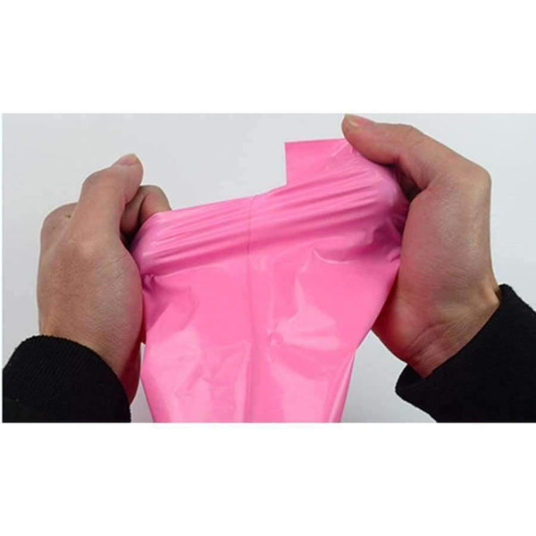 Planet Gates 17x30cm 100pcs Mail Packaging Poly Mailer Package Shipping Plastic Mailing Bag By Envelope Courier Pink Self-Adhesive Supplies Wholesale Bulk