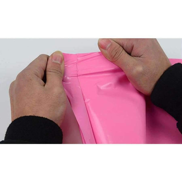 Planet Gates 17x30cm 100pcs Mail Packaging Poly Mailer Package Shipping Plastic Mailing Bag By Envelope Courier Pink Self-Adhesive Supplies Wholesale Bulk