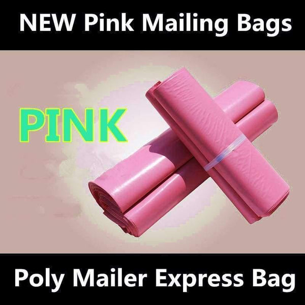 Planet Gates 17x30cm 100pcs Mail Packaging Poly Mailer Package Shipping Plastic Mailing Bag By Envelope Courier Pink Wholesale Bulk Self-Adhesive Supplies