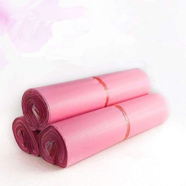 Planet Gates 17x30cm 100pcs Mail Packaging Poly Mailer Package Shipping Plastic Mailing Bag By Envelope Courier Pink Wholesale Bulk Self-Adhesive Supplies