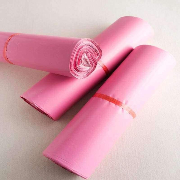 Planet Gates 17x30cm 100pcs Mail Packaging Poly Mailer Package Shipping Plastic Mailing Bag By Envelope Courier Pink Wholesale Bulk Self-Adhesive Supplies