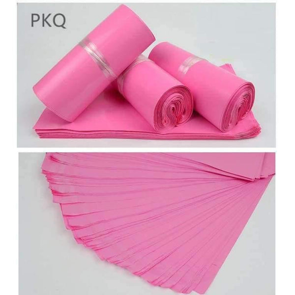 Planet Gates 17x30cm Pink Self-seal Adhesive Courier Storage Bags  100pcs Plastic Poly Envelope Mailer Postal Shipping Mailing Bags Business supplies