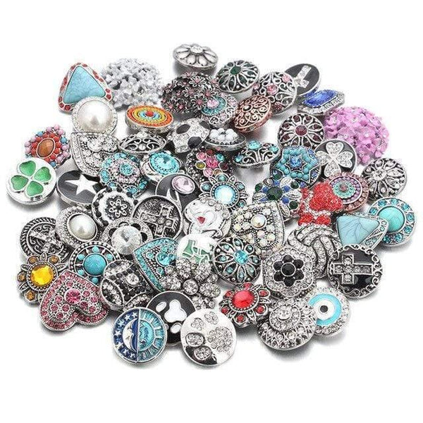 Planet Gates 18 10pcs/lot 18mm Snap Jewelry Mix Many Styles 18mm Metal Snap buttons Gold Rose Gold Buttons Rhinestone Snaps Jewelry