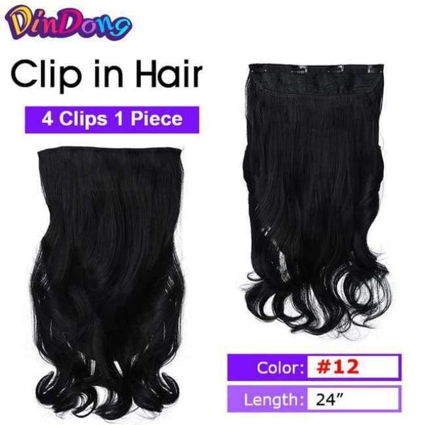 Planet Gates #18 / 18inches Synthetic Flip In Hair Wavy Clip in Hair Extensions 3/4 Half Wig 3 Styles 50 Colors Available Premium Heat Resistant