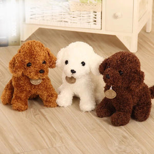 Planet Gates 18/25 cm Simulation Dog Poodle Plush Toys Cute Animal Suffed Doll  for Christmas Gift