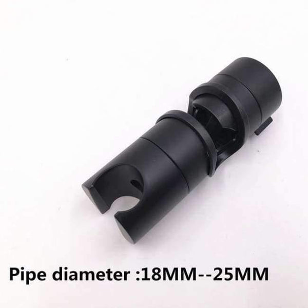 Planet Gates 18-25mm Black Chrome 18-25 MM Shower Pipe Adjustable Bracket Holder Shower Head Mounting Black Brackets Bar Racks  Bathroom Product