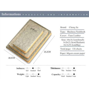 Planet Gates 18.2x25.2cm big Thick Notebooks Writing Pads Leather Business Cambridge Aesthetic Diary Journals Travelers Creative Stationery