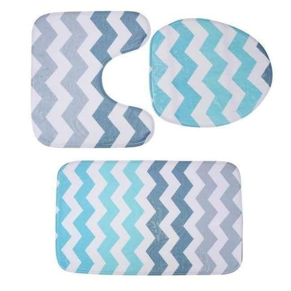 Planet Gates 18 3Pcs/set Bathroom Mat Set Toilet Rug Ocean World Flannel Anti Slip Bath Mat Rugs Home Decor Bathroom Products