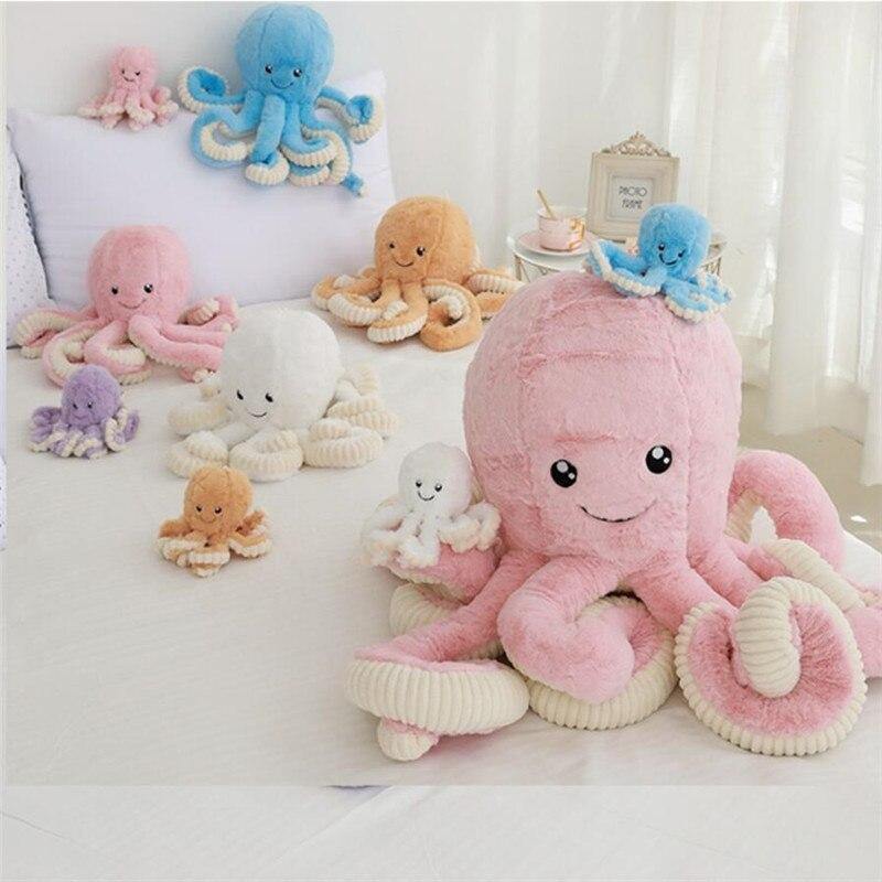 18-80cm Lovely Simulation Octopus Pendant Plush Stuffed Toy Soft Animal Home Accessories Cute Doll Children Christmas Gifts
