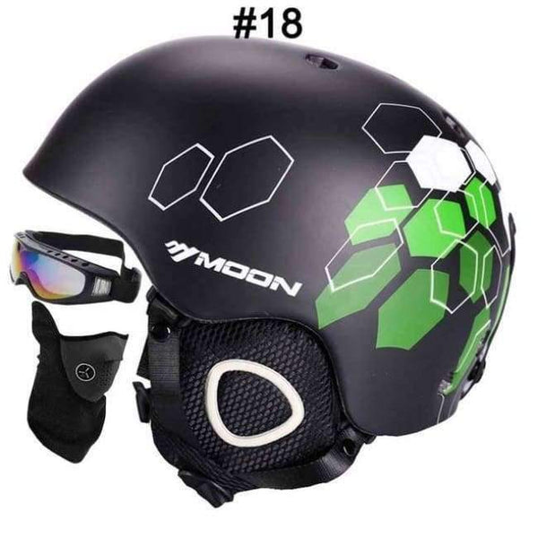 Planet Gates 18 Black Hexagonal / L Ski Helmet Integrally-molded Skiing Helmet For Adult and Kids Snow Helmet Safety Skateboard Ski Snowboard Helmet