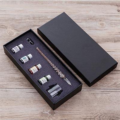 Planet Gates 18 Glass Dip Pen Signature Pen Fountain Pens Bussiness Offices School Stationery Gift Set Pen + Ink Set
