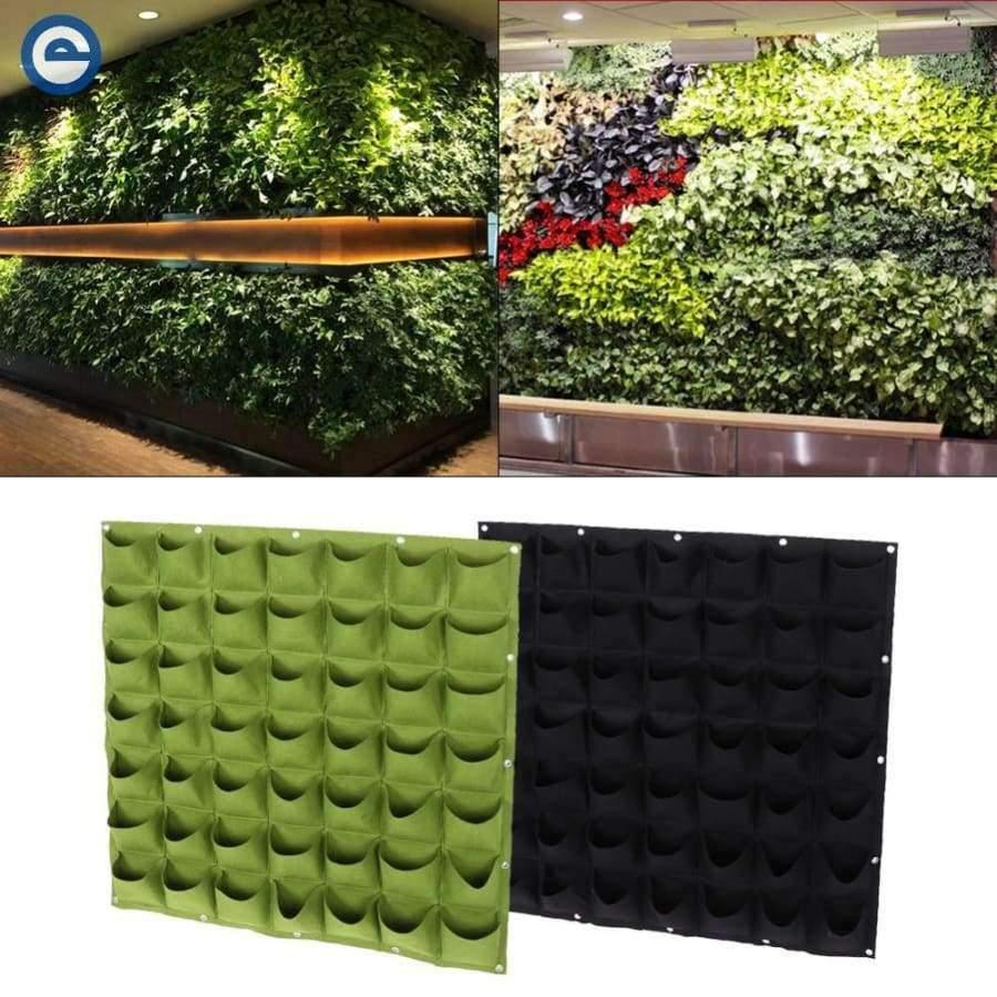 Planet Gates 18 Green Vertical Grow Bag Gardening Wall Mounted Planting Flower Grow Container Strawberry Growing Bags Garden Home Supplies