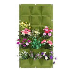 Planet Gates 18 Green Vertical Grow Bag Gardening Wall Mounted Planting Flower Grow Container Strawberry Growing Bags Garden Home Supplies
