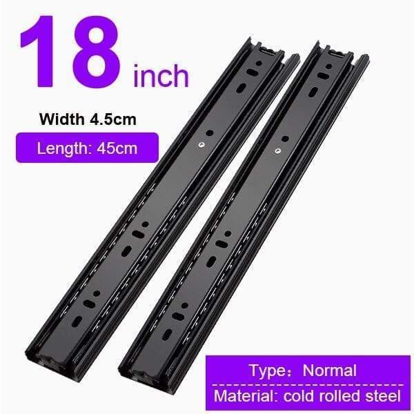 Drawer Slide Rail 4-24 Inch Ball Bearing Three Fold Full Extended Furniture Hardware