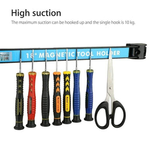 18 Inch Magnetic Tool Holder Bar Organizer Storage Rack Knife Wrench Pliers Tool