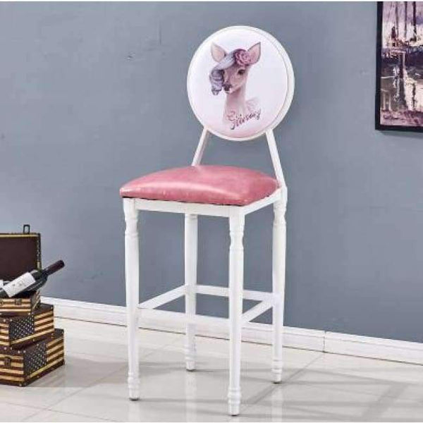 Planet Gates 18 Iron art bar chair. European-style bar chair lifting high footstool. Household backrest stool.