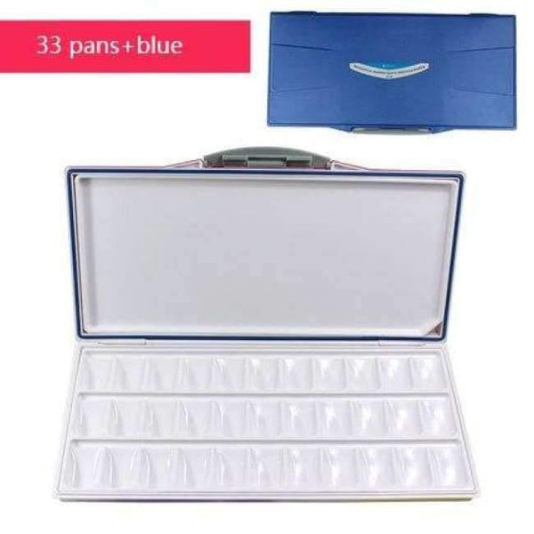 Planet Gates 18 pans  blue Quality Empty Watercolor Palette Paints Tins Box for Professional Art Painting Palette Supplies acrylic moisturizing