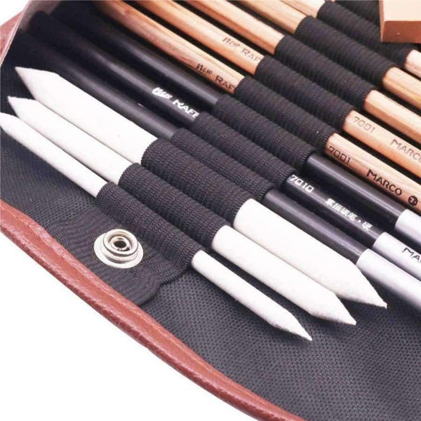 Planet Gates 18 Sketch Pencil Set Painting Set Artists Painting Lovers Beginner Set Containing Sketch Charcoal Art Supplies