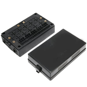 Planet Gates 18 Way Fuse Relay Holder Dustproof Blade Fuse Holder+10 Way Relay Socket Case Block For Automotive Marine