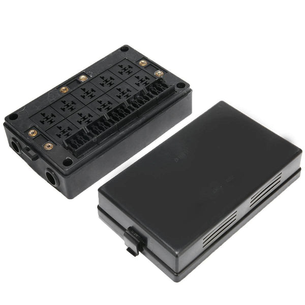 Planet Gates 18 Way Fuse Relay Holder Dustproof Blade Fuse Holder+10 Way Relay Socket Case Block For Automotive Marine