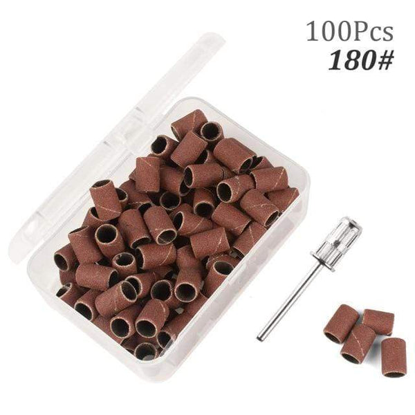Planet Gates 180 100pcs with Box 100pcs 80''/120''/180" Nail Art Sanding Bands Gel Polish Remover Tool Accessory for Electric Nail Machine Nail Drill Bits