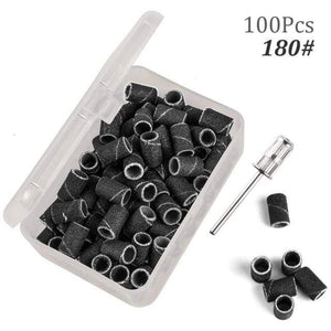 Planet Gates 180 100pcs with Box 3 100pcs 80''/120''/180" Nail Art Sanding Bands Gel Polish Remover Tool Accessory for Electric Nail Machine Nail Drill Bits