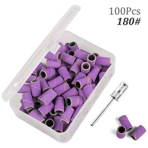 Planet Gates 180 100pcs with Box 4 100pcs 80''/120''/180" Nail Art Sanding Bands Gel Polish Remover Tool Accessory for Electric Nail Machine Nail Drill Bits