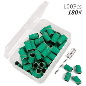 Planet Gates 180 100pcs with Box 7 100pcs 80''/120''/180" Nail Art Sanding Bands Gel Polish Remover Tool Accessory for Electric Nail Machine Nail Drill Bits