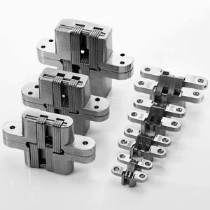 Planet Gates 180 Degree Concealed Hinge Folding Heavy Built-in Door Hinges Invisible Hidden Cross Gemel Stainless Steel