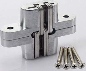 Planet Gates 180 Degree Concealed Hinge Folding Heavy Built-in Door Hinges Invisible Hidden Cross Gemel Stainless Steel