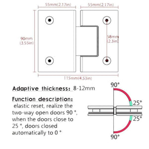 Planet Gates 180 Degree Glass Door Cabinet Showcase Cabinet Clip Glass Shower Door Hinge Replacement Parts Stainless Steel Polis