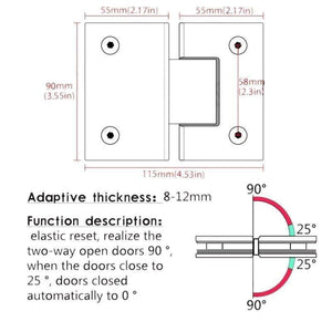 Planet Gates 180 Degree Glass Door Cabinet Showcase Cabinet Clip Glass Shower Door Hinge Replacement Parts Stainless Steel Polis