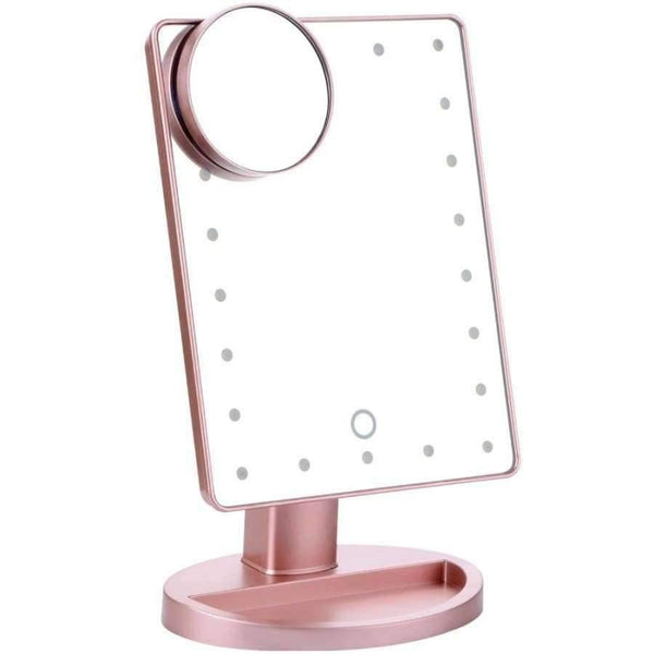 Planet Gates 180 Degree Rotation Makeup Mirror With Led Light 10X Magnifying Mirror With Suction Cups Vanity Mirror Light Makeup Accessories